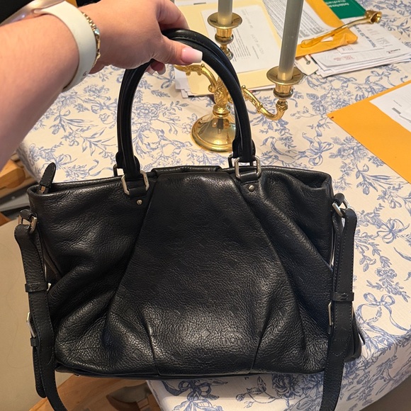 MCM Black Leather Satchel - Picture 3 of 4